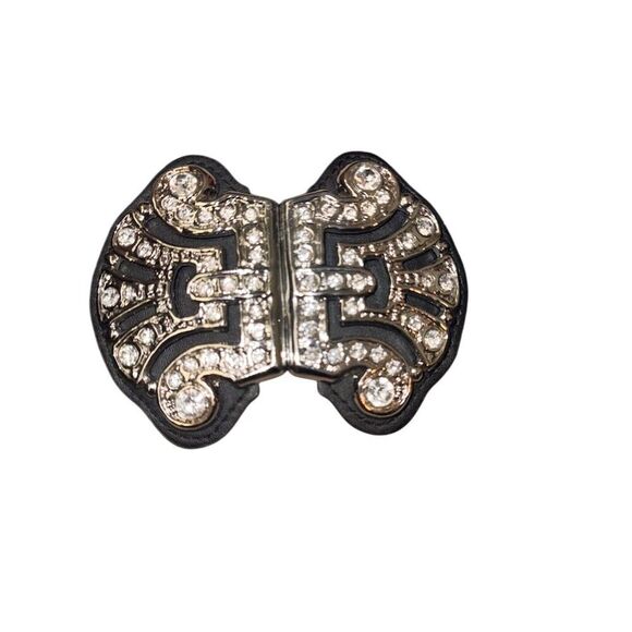 - Chicos Zoey rhinestone Embellished Black Belt size Medium - Picture 11 of 11